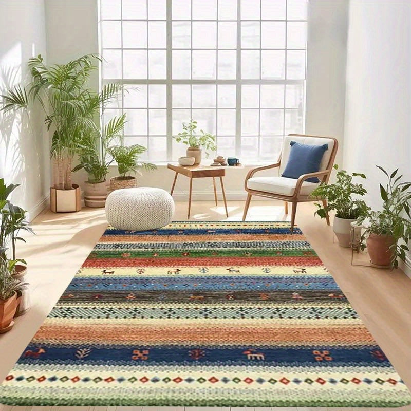 Non-Slip Kitchen Mat with Chic Print, Durable, Easy to Clean, for Living Room Porch Balcony