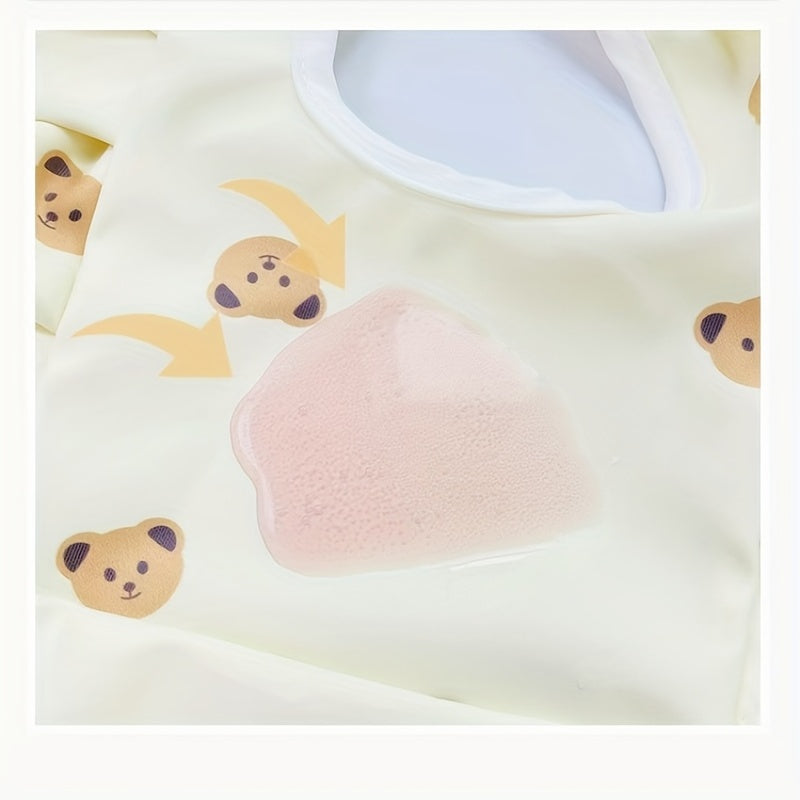 Children's Waterproof Sleeveless Bib with Pocket for Toddlers and Kids