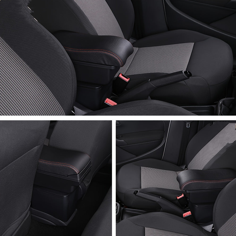 Car Interior Center Console Armrest Storage Organizer ABS No Drill