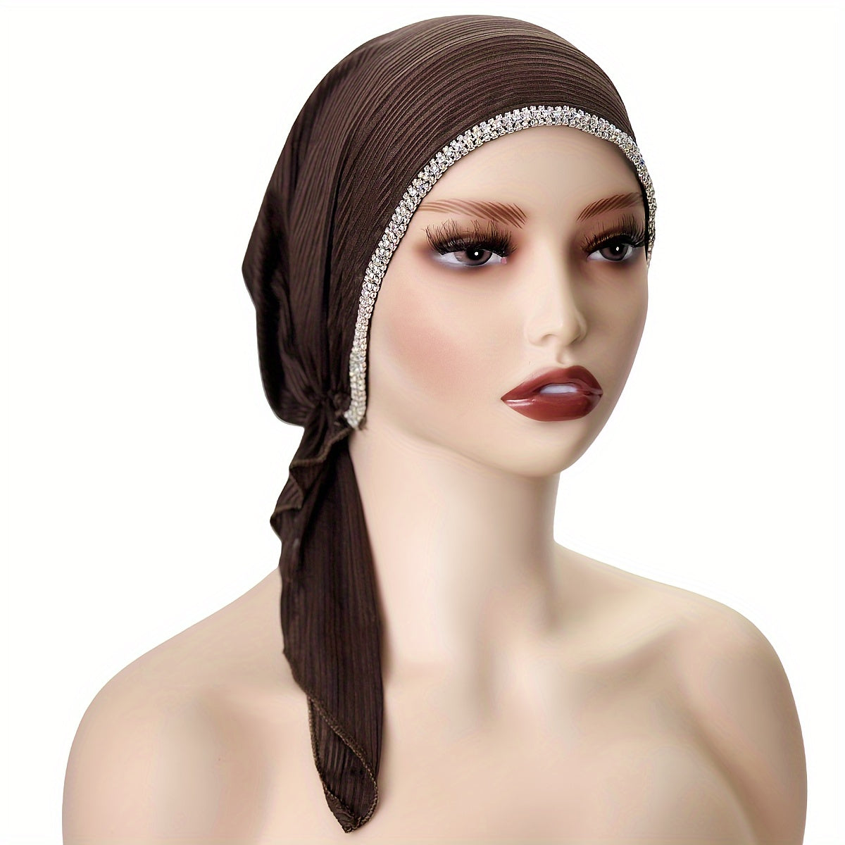 Women’s Solid Color Elastic Breathable Hijab Beanie Hat for Ramadan and Eid