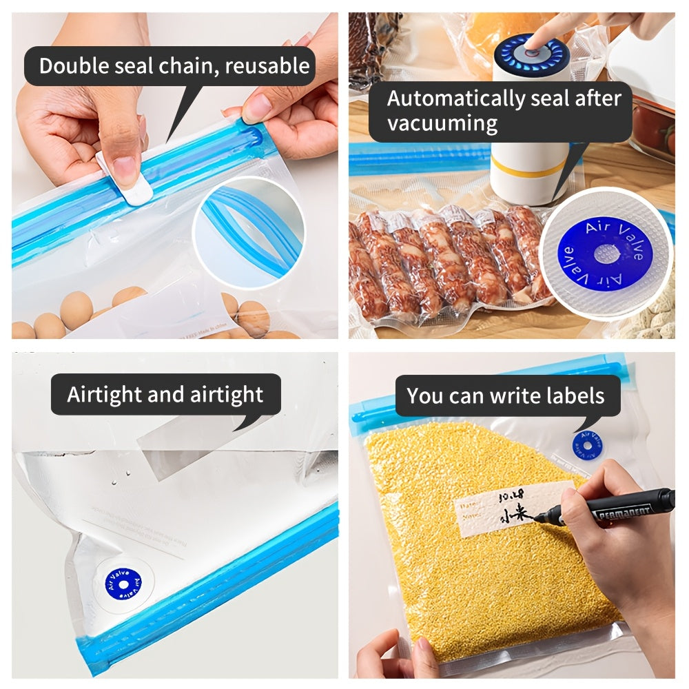 19 ta vakuum paketlar va aksessuarlar bilan simsiz elektr vakuum yopishtiruvchi to'plami go'sht va dengiz mahsulotlari uchun