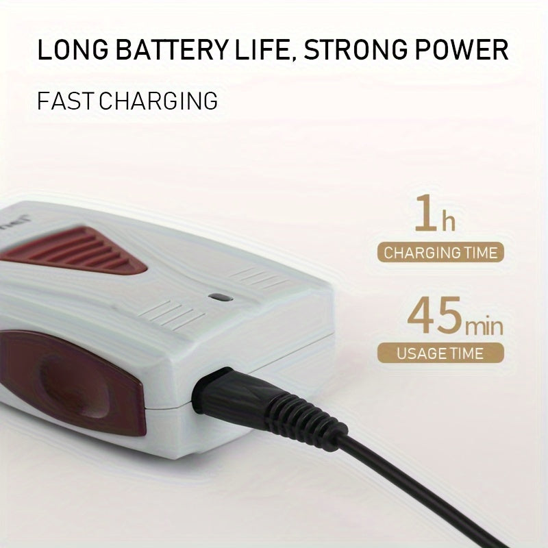 Afeitadora eléctrica para hombres, recargable por USB, 1200mAh, cuchillas dobles de acero, recortadora