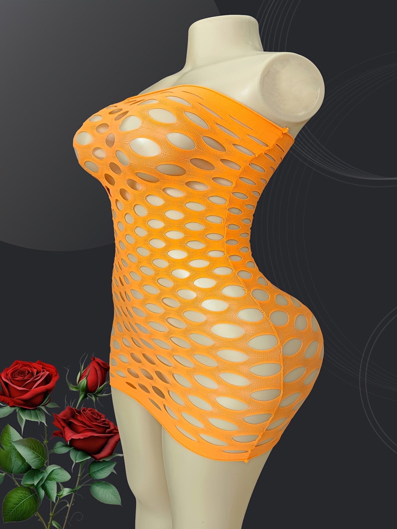 Женское эластичное кружевное сетчатое платье с большим отверстием на бедрах, топ-труба, сексуальная сетчатая юбка