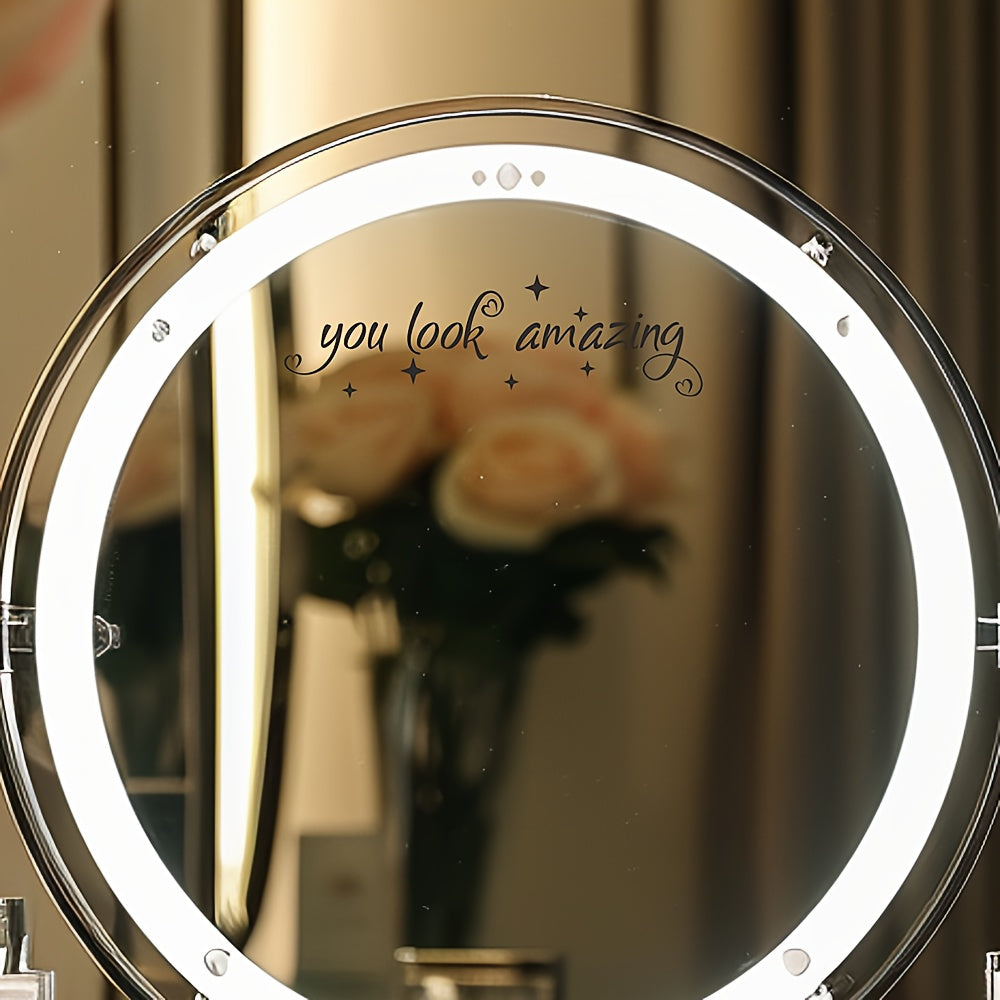 Mirror Decal for Vanity and Bathroom Mirrors 27.94x10.16cm Self-Confidence Boosting Adhesive