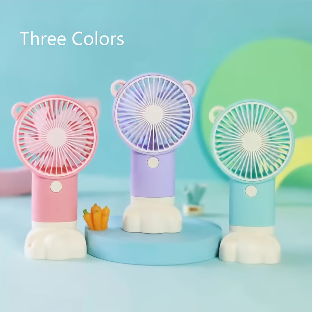 Компактный и портативный вентилятор с подставкой для телефона, портативный вентилятор с зарядкой от USB для мужчин и женщин - идеальный вентилятор для работы, активного отдыха, путешествий и кемпинга