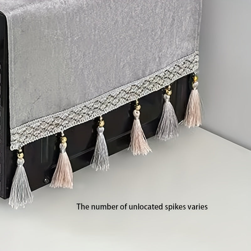 Polyester Microwave Dust Cover Non-Slip Oil Protection Fits Most Appliances