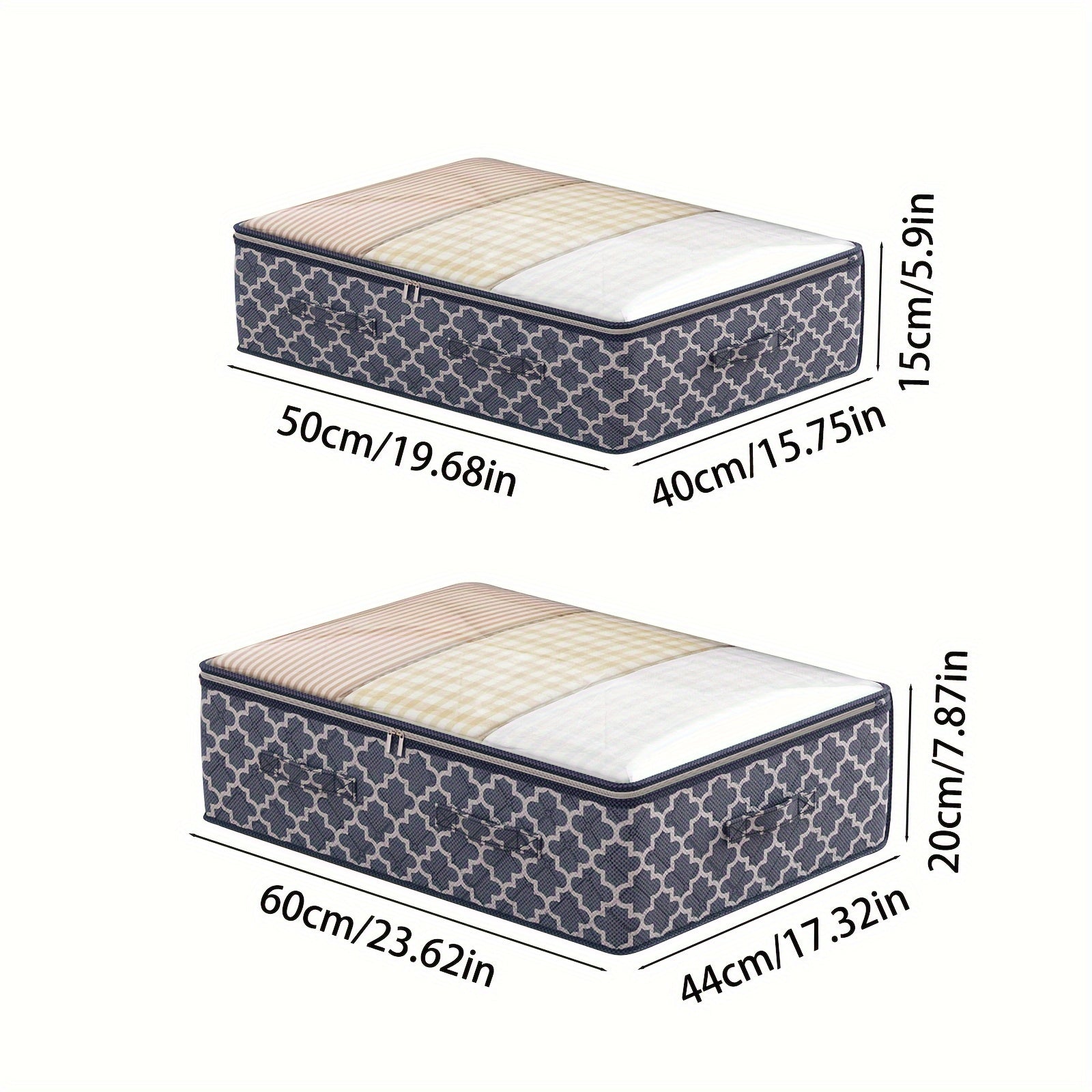 Bolsa de almacenamiento bajo la cama con ventana transparente para mantas, ropa y juguetes