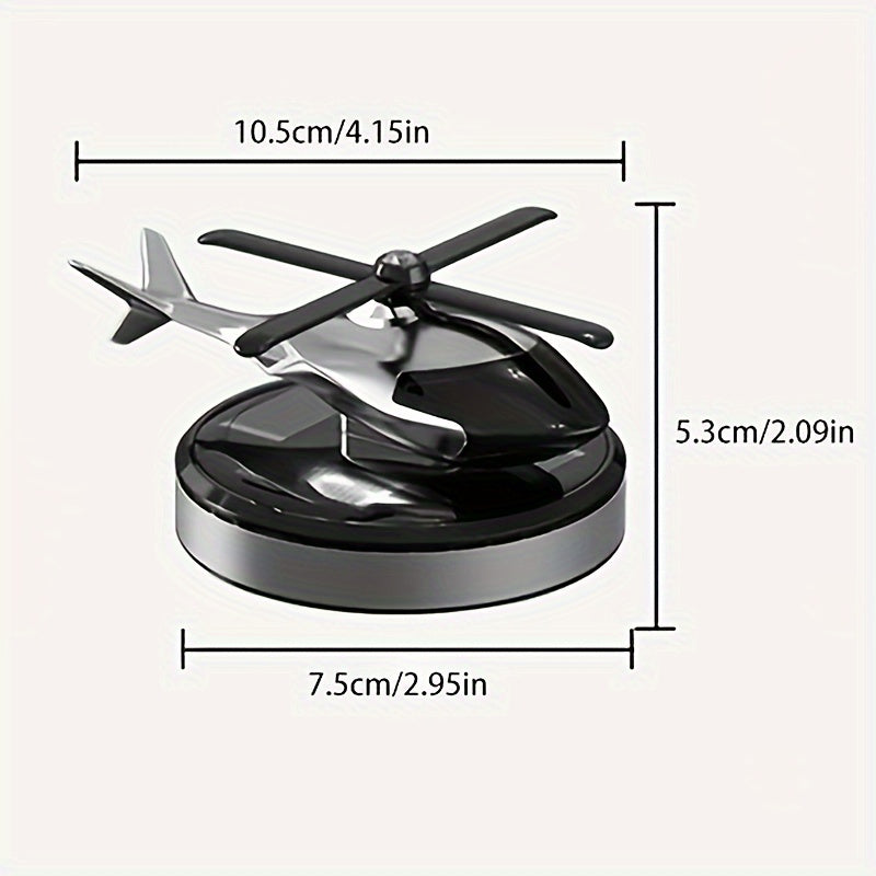 Solar Rotary Helicopter Car Air Freshener Long-Lasting Fragrance Interior Decor
