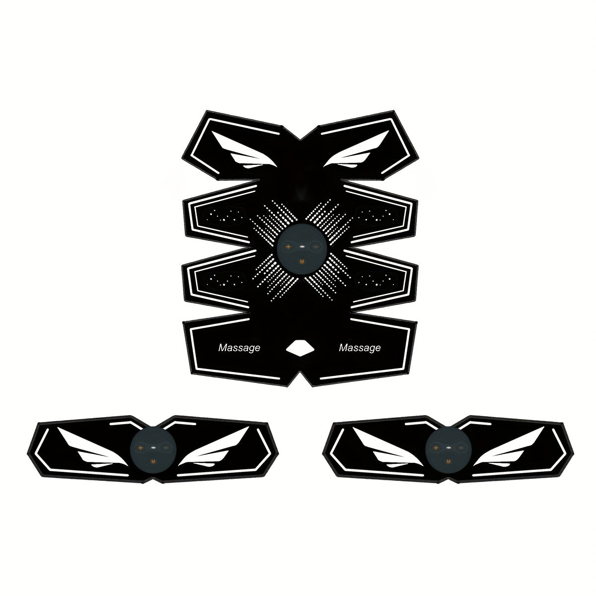 Uydagi foydalanish uchun mo'ljallangan uch qismli EMS massaj kamar to'plami, qo'llar, qorin va sonlarda mushaklarni bo'shashtirish va massaj qilish uchun. Ta'til sovg'asi sifatida ajoyib.