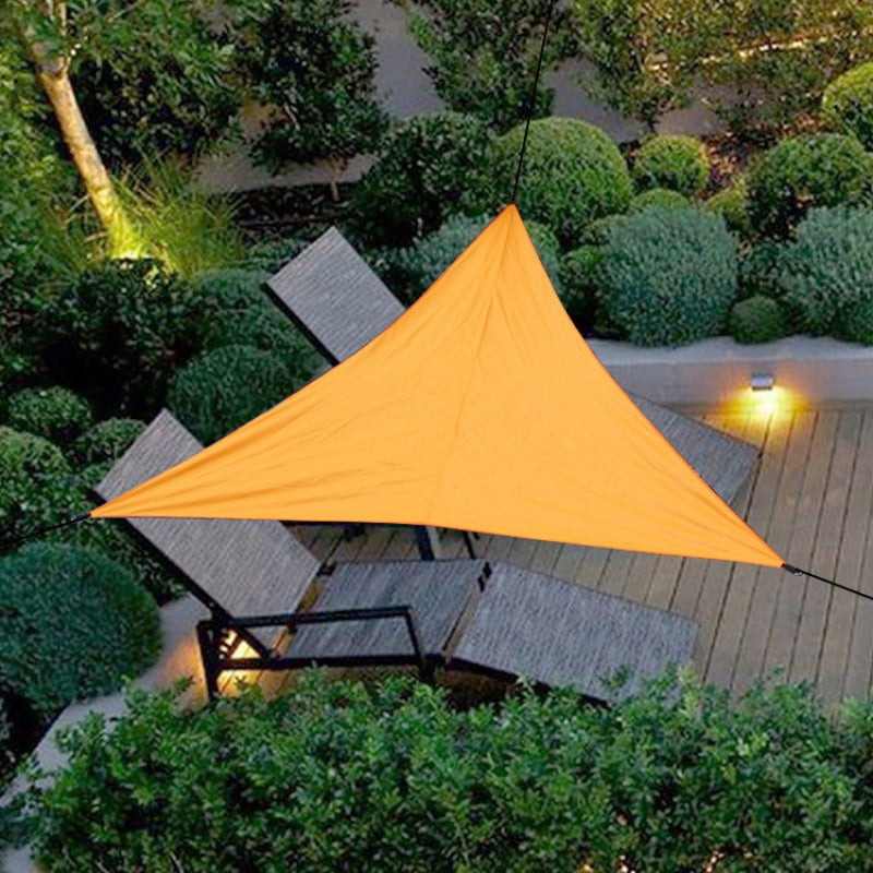 Outdoor Triangle Sunshade Canopy for Balcony Rain and Sun Shelter Orange
