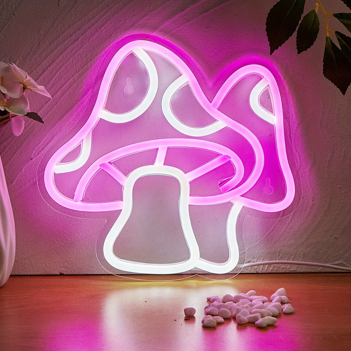 Mushroom-Shaped LED Neon Sign for Bedroom Decor Parties Weddings Holidays