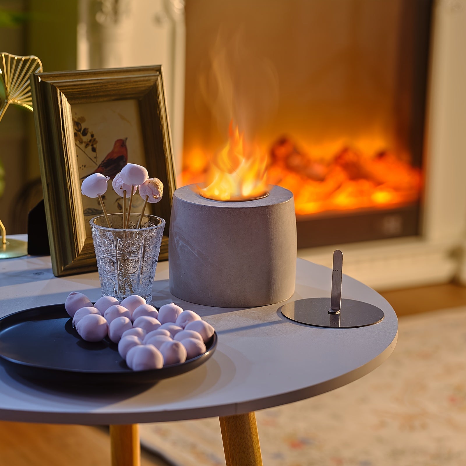 Zamonaviy stol usti beton olov chiqishi, zanglamaydigan po'lat, ichki va tashqi xavfsizlik