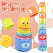 Children's Stacking Cups Rainbow Tower Ring Toys for Kids Beach Play Festival Birthday