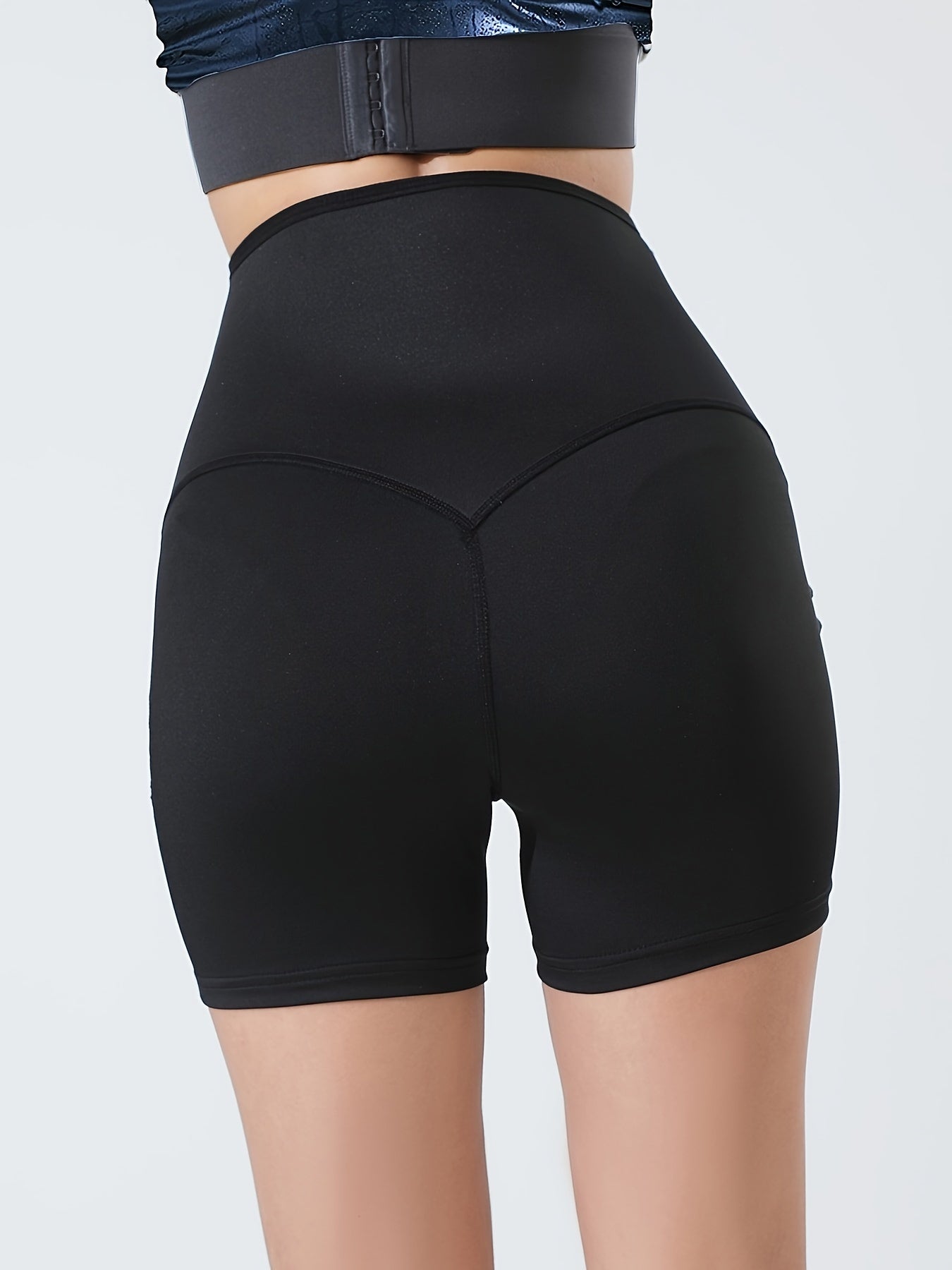 Women’s High-Waisted Shaping Sweat Shorts Tummy Control Workout Fitness Shorts