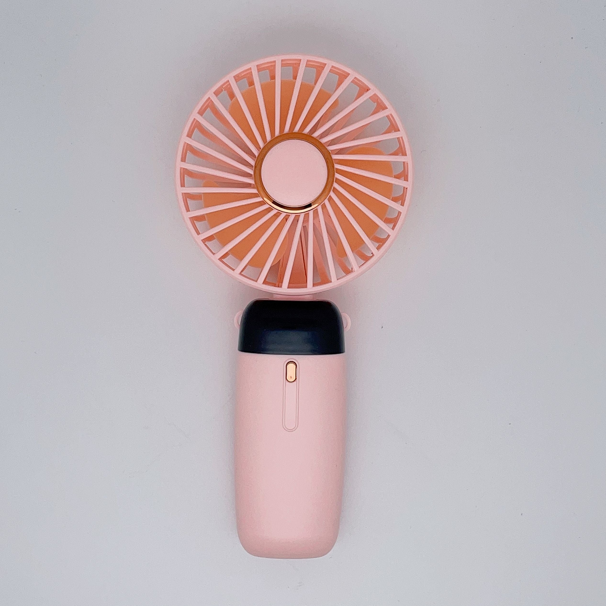 USB Handheld Fan Mini Portable Desktop Folding Fan with Digital Display for Camping Office Travel