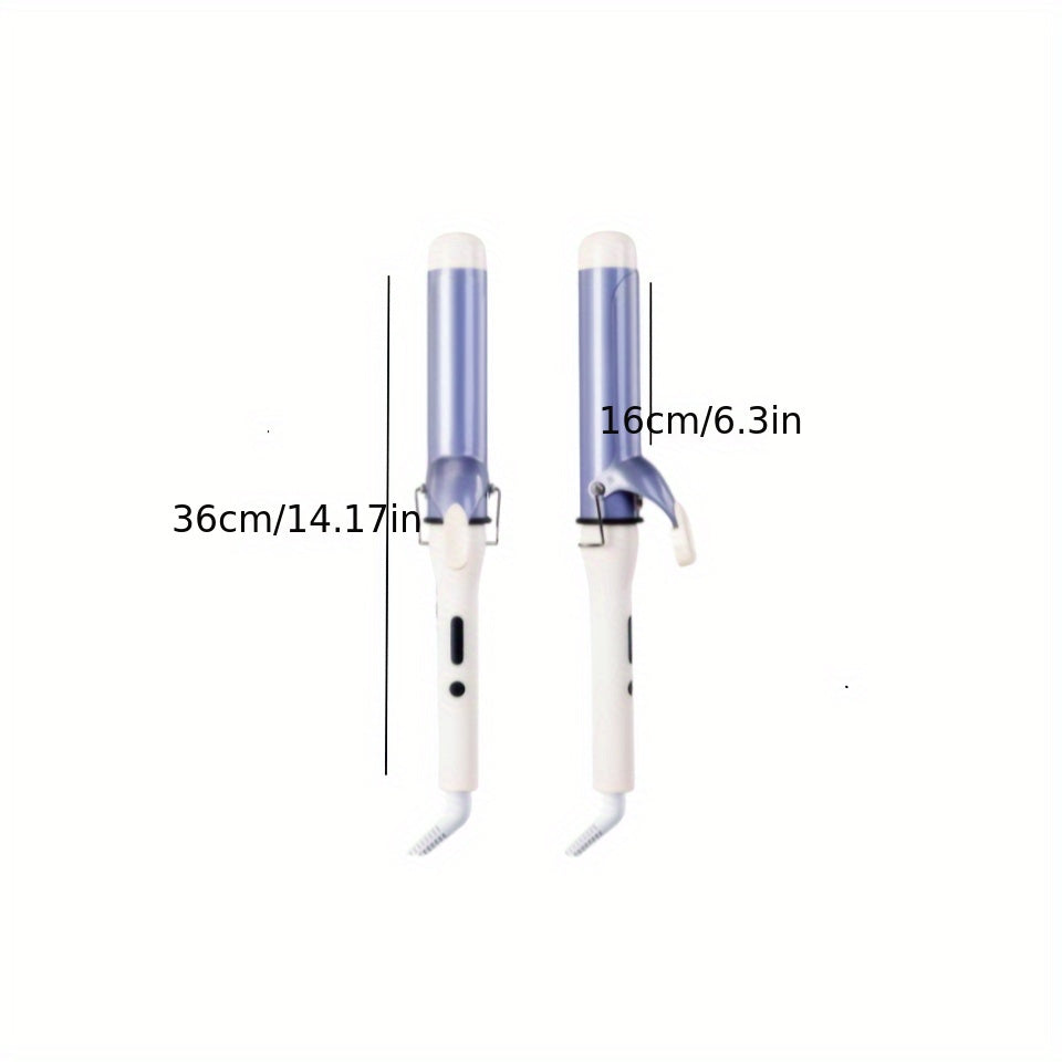 Large Wave Curling Iron 40mm with Dual Voltage Heat Control Auto Shut-Off