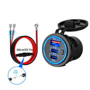 Avtomobil USB Tez Zaryadlovchi Uch Portli Type-C PD QC 3.0 Transportlar Qayiqlar uchun