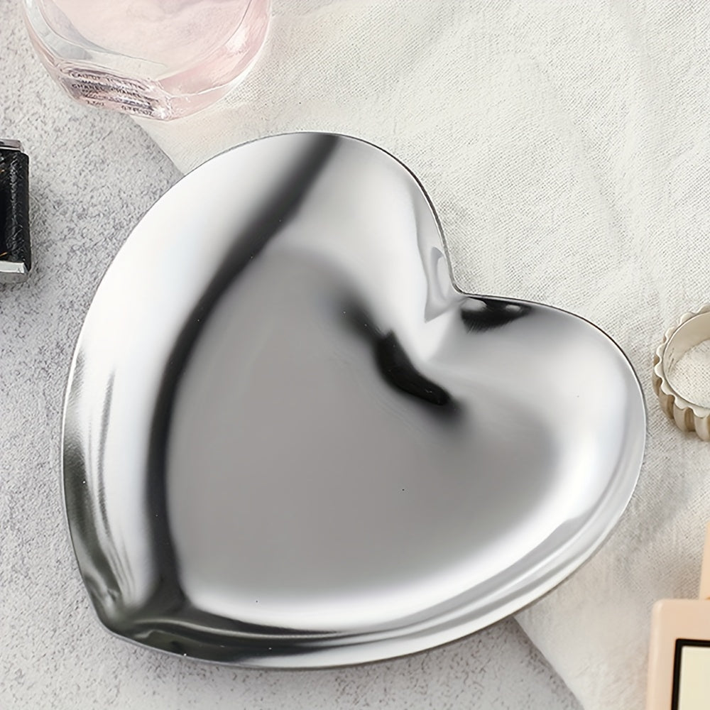 Zargarlik va kosmetika uchun yurak shaklidagi zanglamaydigan po'latdan yasalgan idish