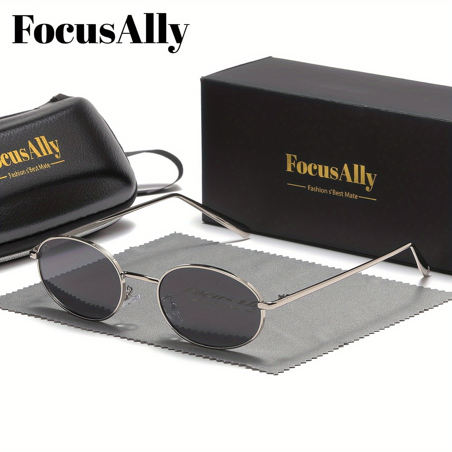 Retro Elliptical Punk Metal Fashion Glasses Unisex Decorative Eyeglasses