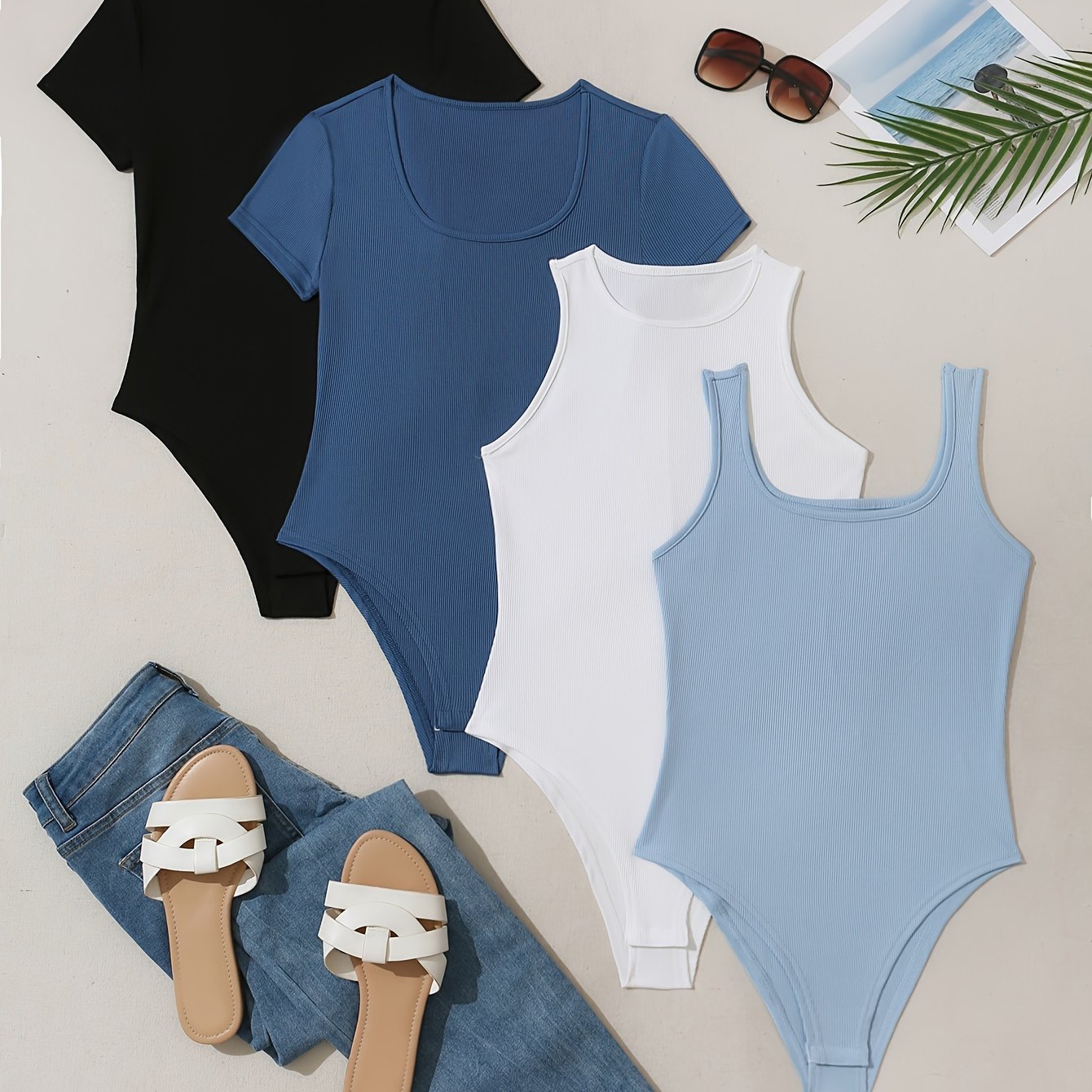 Ayollar uchun tasmasiz, oldida bog'ichli, yumshoq va qulay to'qilgan polyester mato, bir rangda, mos keladigan, bahor va yoz uchun.