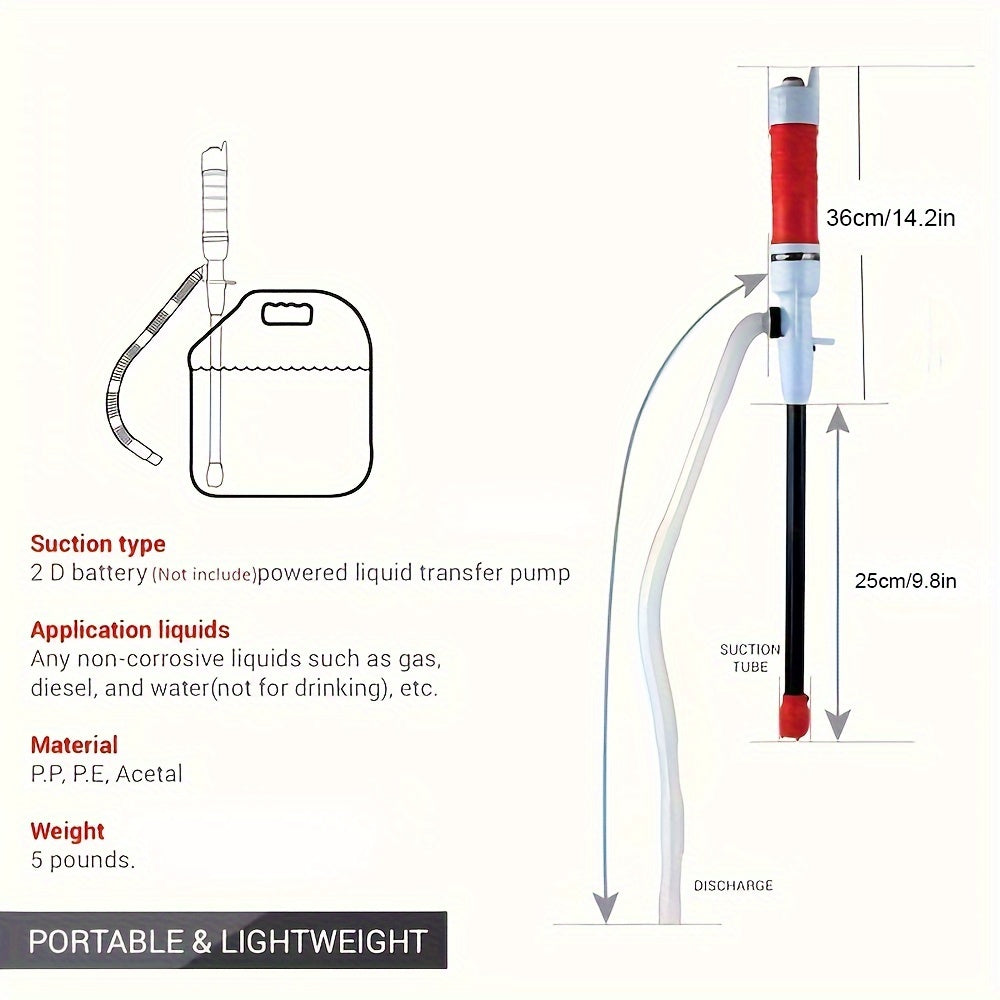 Портативная аккумуляторная насосная станция для перекачки топлива и воды, синяя и белая, для использования на улице