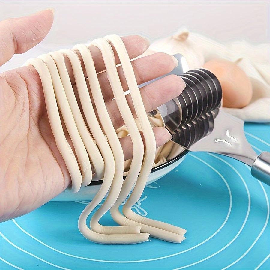 Stainless Steel Noodle Cutter Kitchen Tool Manual Roller Cutting Artifact