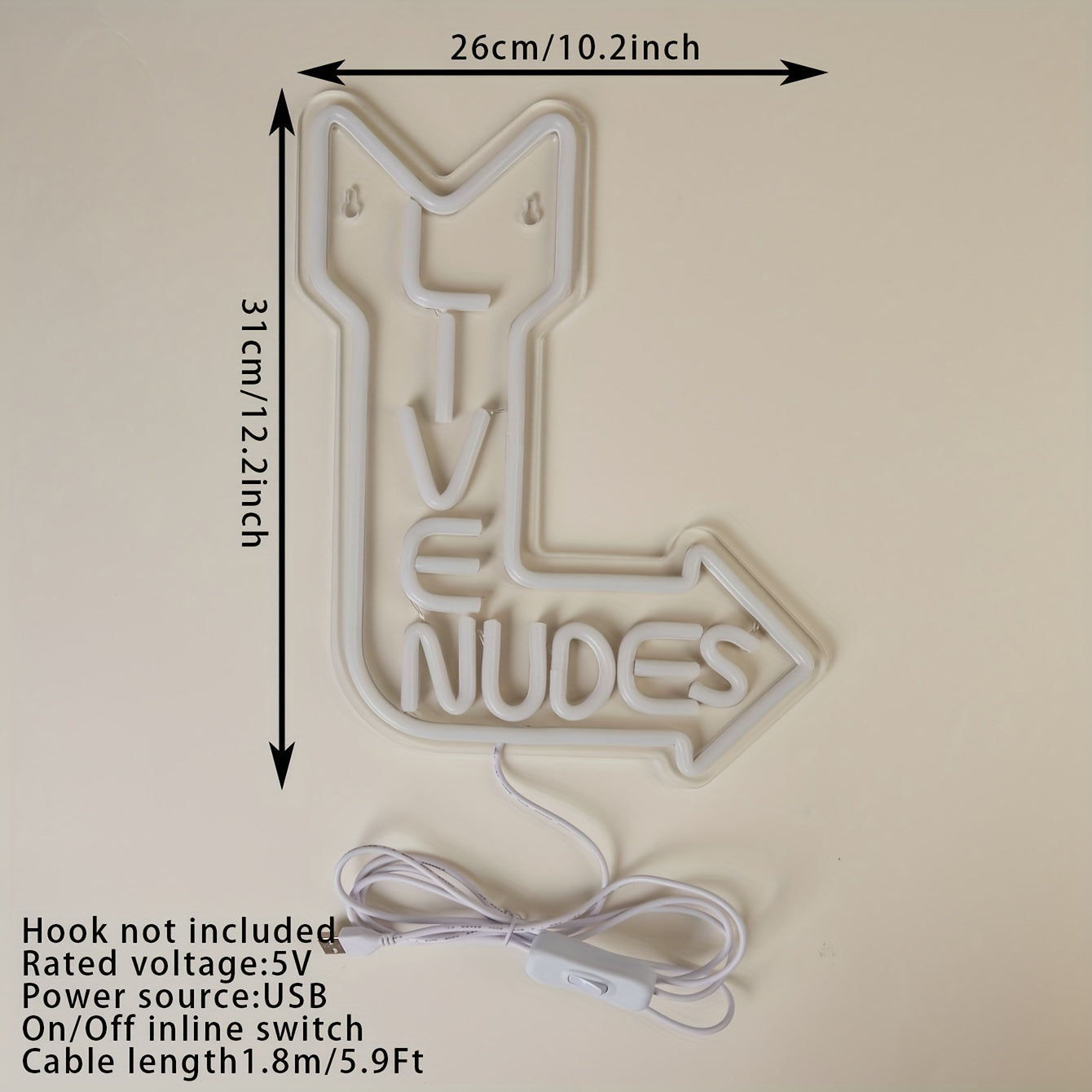 LED Neon Lights for Parties USB Powered Nudes Sign