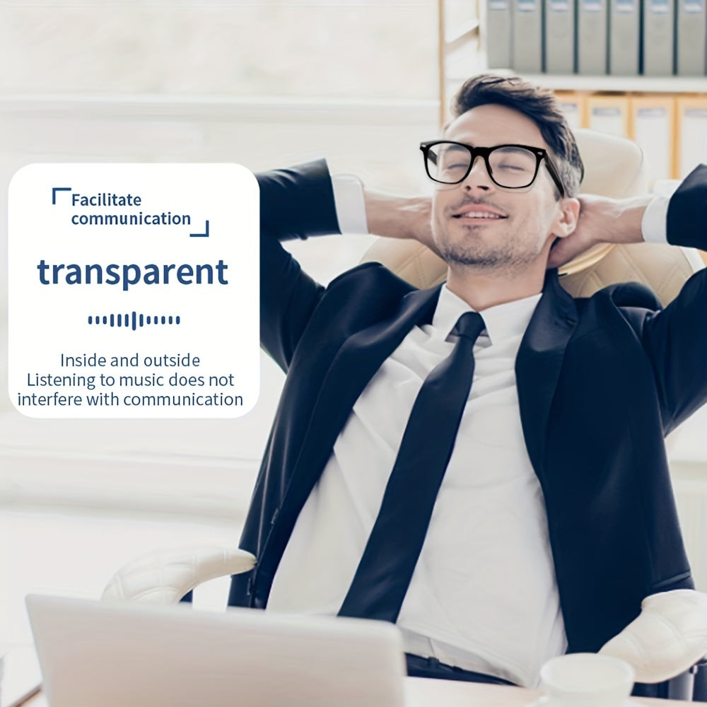 Смарт-очки SENBONO с фильтрацией синего света и поляризованными линзами, низкая задержка звука, встроенный микрофон и динамики, сенсорное управление и совместимость с голосовым помощником AI, 5 часов работы от батареи - отличный подарок для