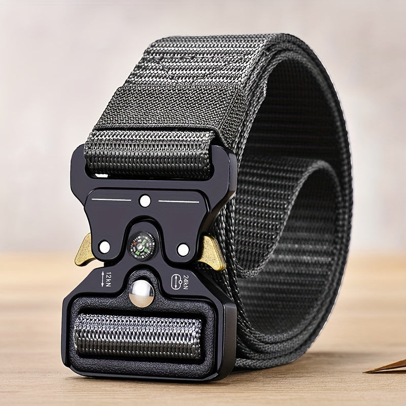 Unisex Canvas Belt Adjustable Tactical Belt for Outdoor, Casual, Everyday Wear
