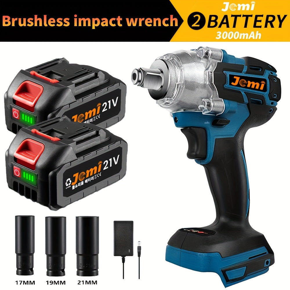 21V Brushless Cordless Impact Wrench with Variable Speed and High Torque