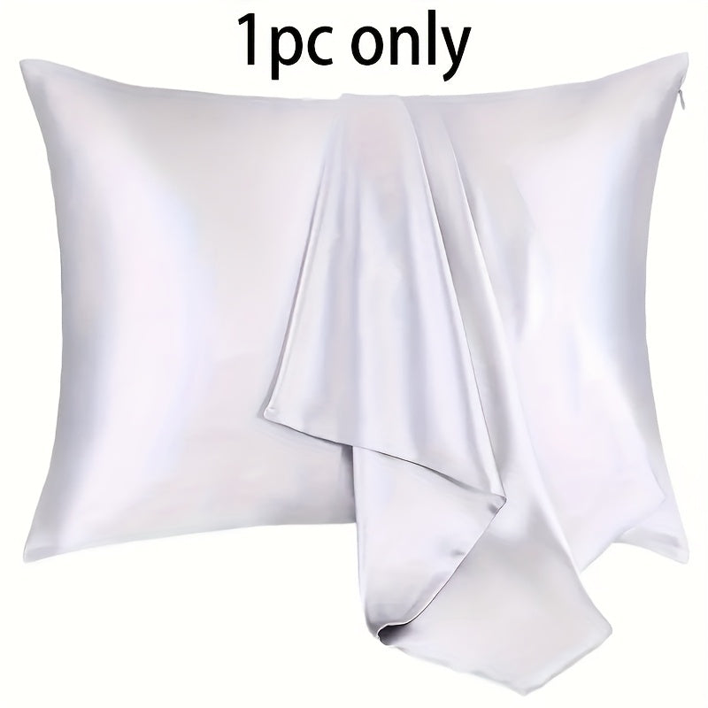 Satin Pillowcase with Hidden Zipper Breathable Silky Smooth for Bedroom Decor