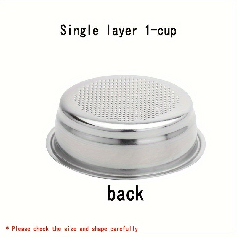 Universal Stainless Steel Single-Layer Espresso Filter Basket 51mm Coffee Portafilter