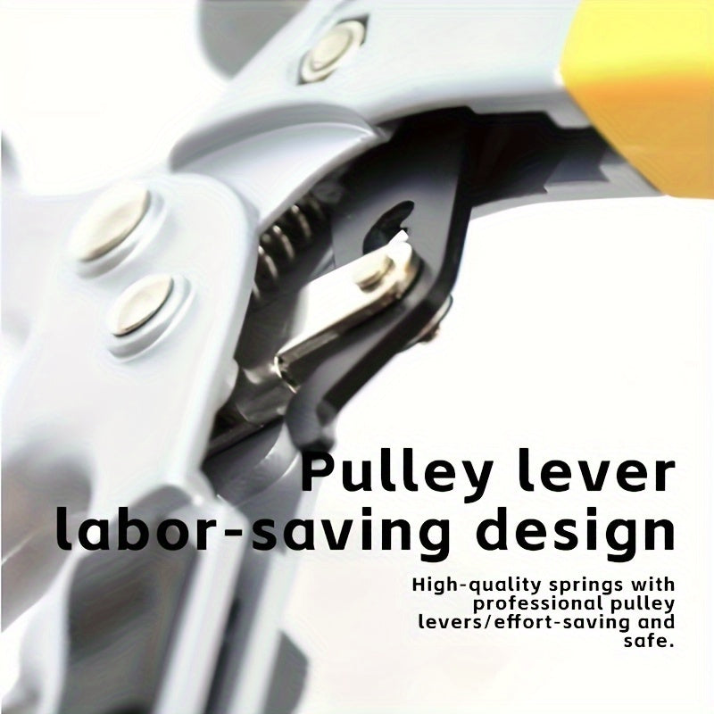 Ergonomic Pruning Shears with Teflon Coating and Carbon Steel Blades