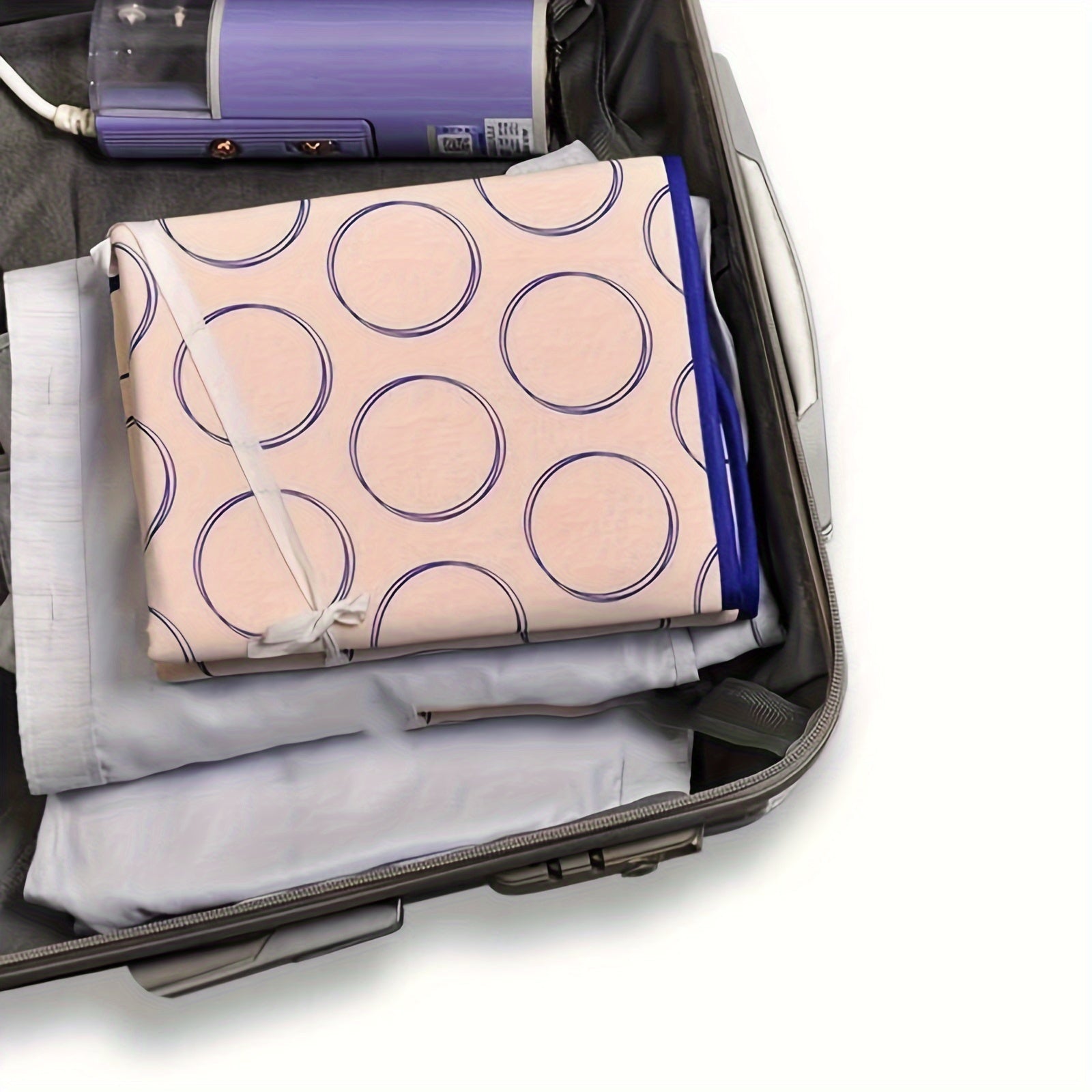 Portativ dazmol qilish pad, 6 qatlamli yangilangan himoya matosi, har qanday tekis yuzada ishlatiladigan konsentrik doira naqshli dazmol taxtasi, ideal uy jihozi