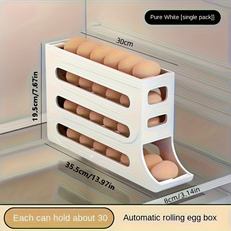 Avtomatik tuxum aylantirish racki plastmassa muzlatgich tashkilotchisi katta sig'im