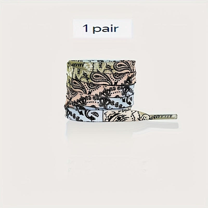 Unisex/Cotton Canvas Shoelaces 2 Pairs Multi-Color Durable Casual Shoes