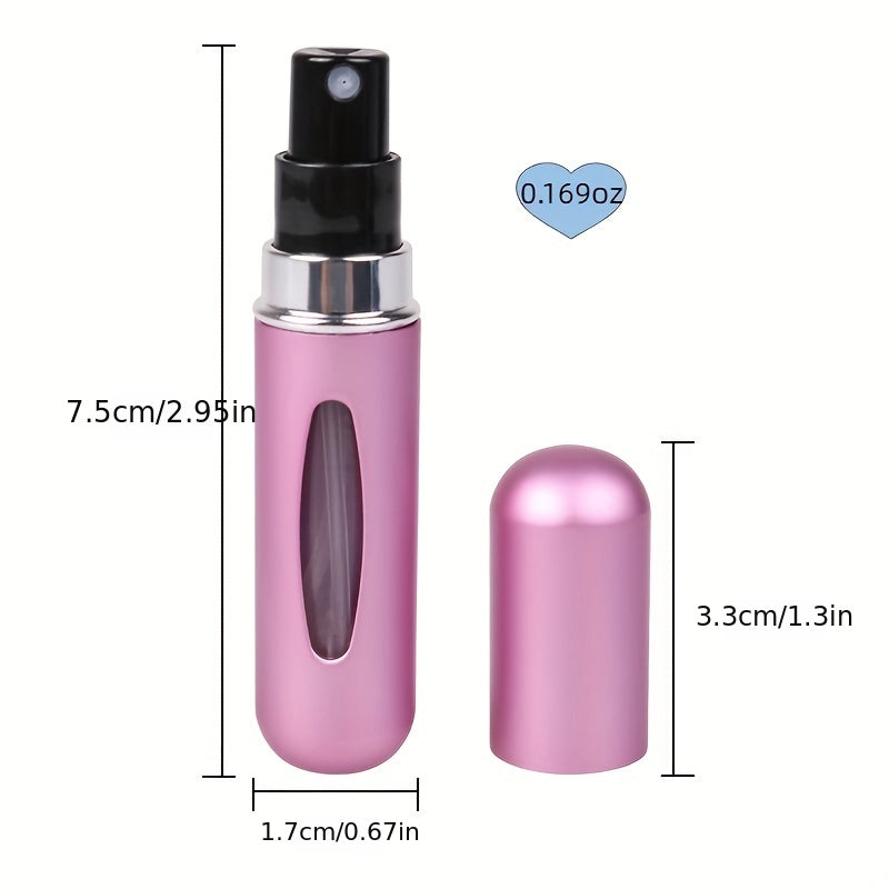 Refillable Aluminum Perfume Atomizer Spray Bottle for Travel and Car Use