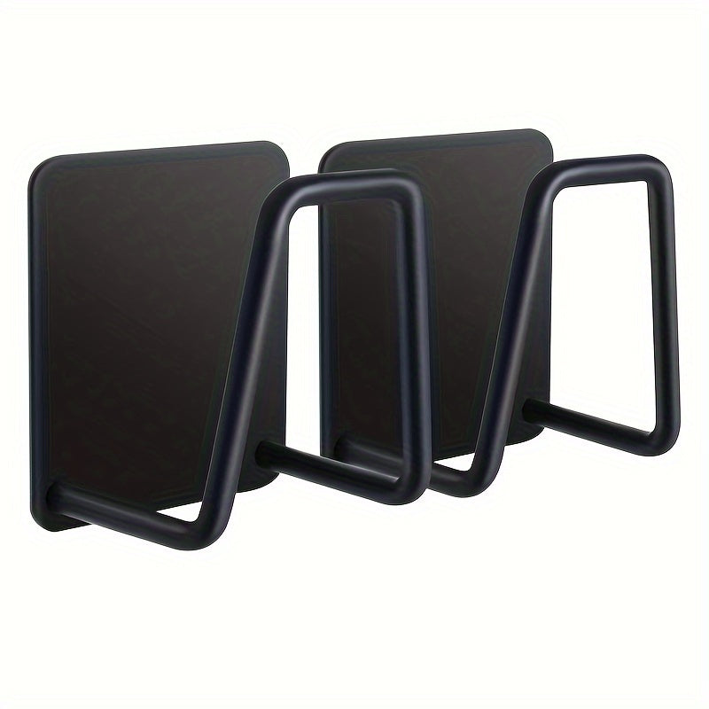 Wall-Mounted Stainless Steel Pot Lid Holder Set of 2 or 4 with Adhesive