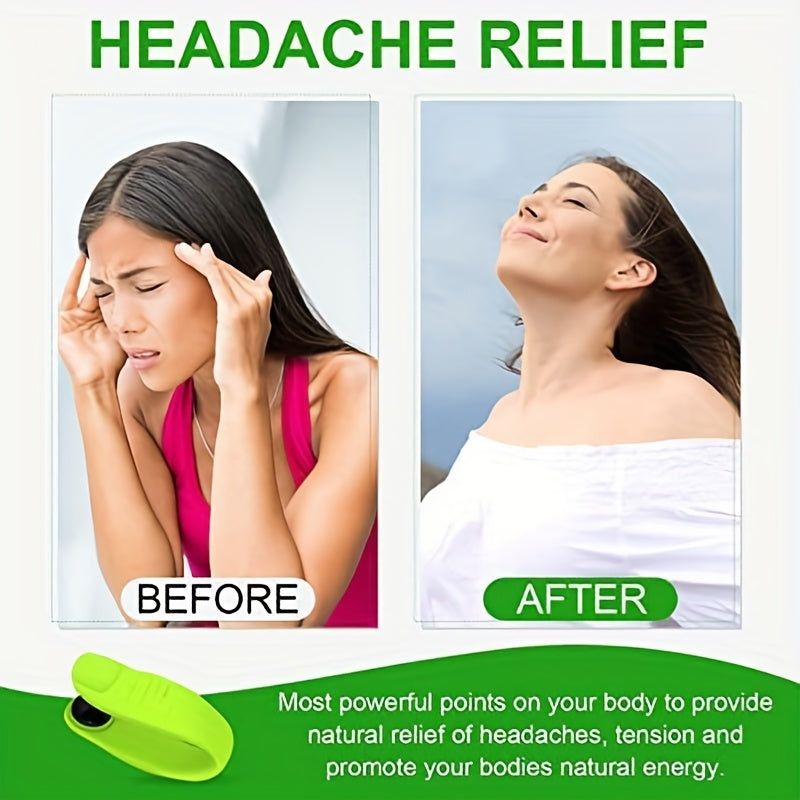 Drug-Free Headache Relief Tool Acupressure Clip for Migraine Tension Pain