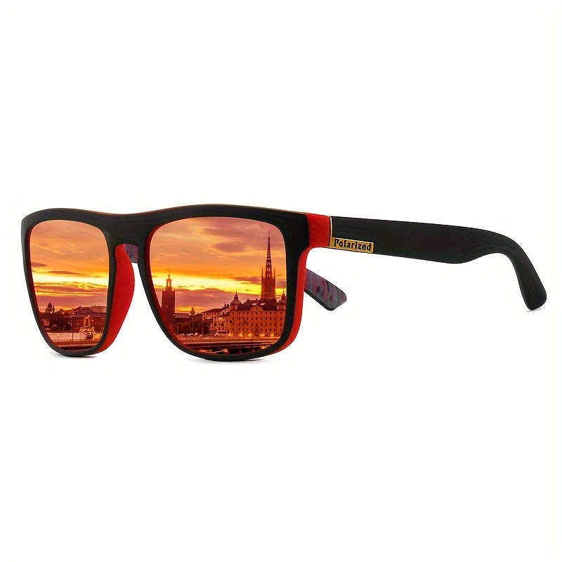 Polarized Mirrored PC Lenses Copper Alloy Frame Sunglasses for Men Women Outdoor Casual