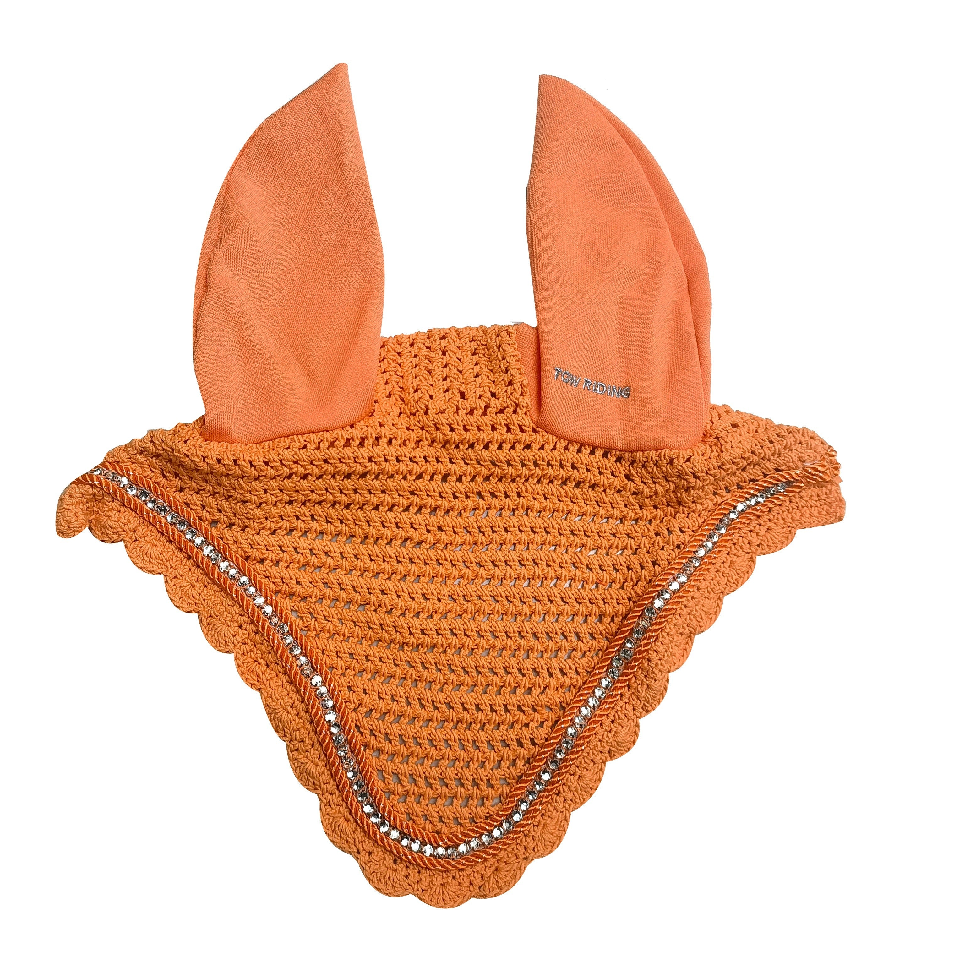 3D Sparkly Knitted Horse Ear Covers Spandex with Glitter Design