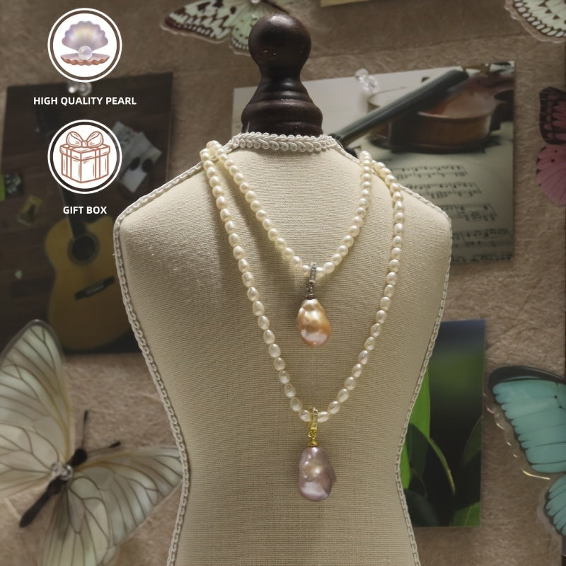 Vintage uslubidagi katta shirin suv marvaridli pandent, zamonaviy Barokko dizaynlaridan ilhomlangan, ajratib olinadigan va DIY zargarlik yaratishda ko'p qirrali. Har qanday tadbir uchun mukammal sovg'a g'oyasi.