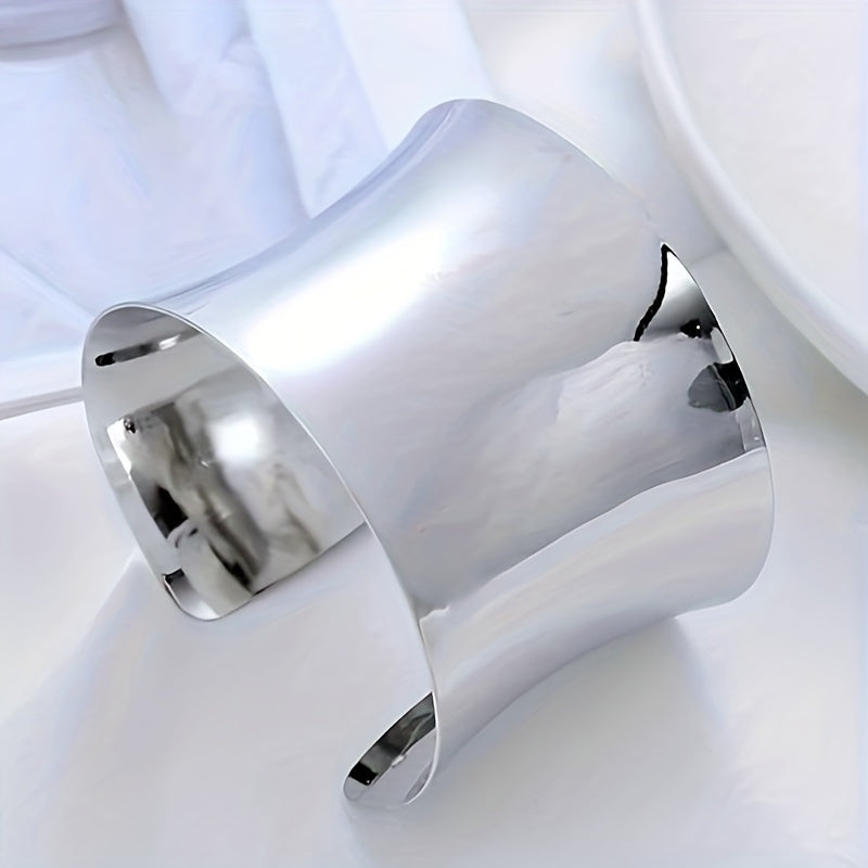 Стильный и дерзкий браслет-манжета в стиле хип-хоп панк - шикарный железный браслет для женщин, идеален для повседневной носки и отпускных нарядов