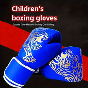 Kids Boxing Training Gloves Red Blue Includes Free Sandbag Gloves