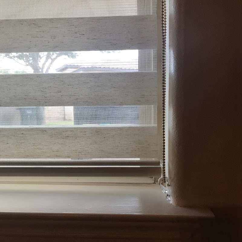 Indoor Window Blinds with Transparent Pull Rope and Hook for Easy No-Drill Installation