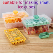 68-Cavity Ice Cube Tray Set with Lid Food Grade PP for Chilled Drinks