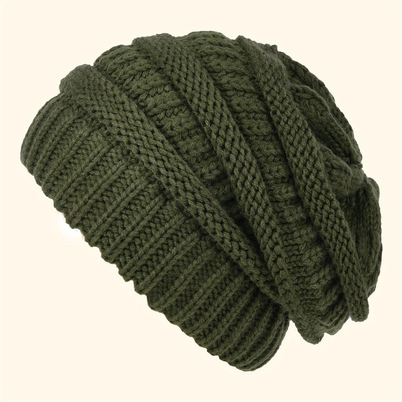 Slouchy Knit Winter Beanie Unisex Warm Hat for Cold Weather Holidays