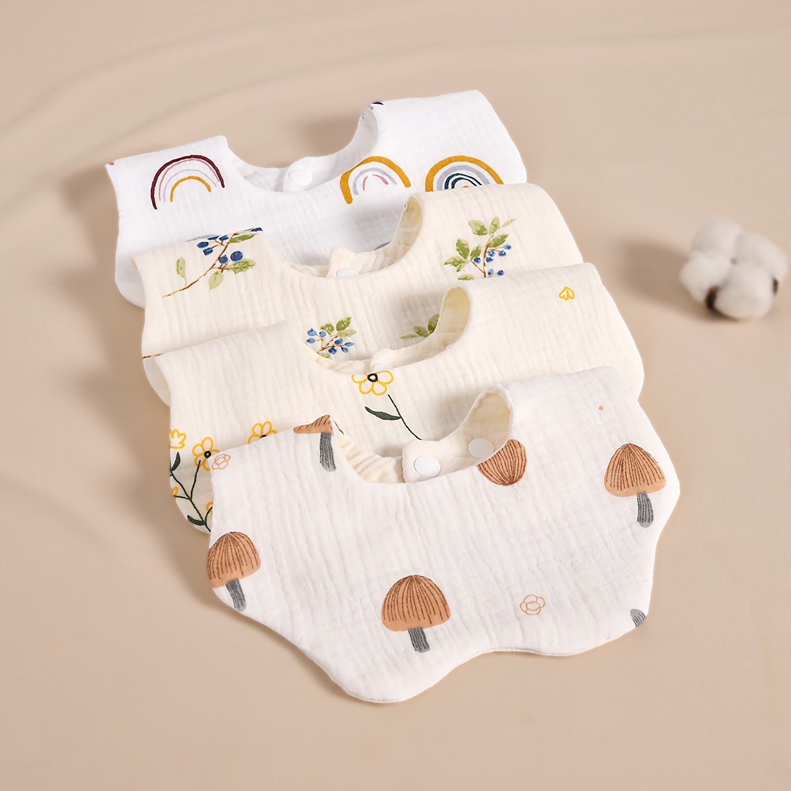 Водонепроницаемые нагрудники для кормления из хлопчатобумажной марли, идеальный подарок на Рождество, Хэллоуин, День благодарения, Новый год или День святого Валентина.