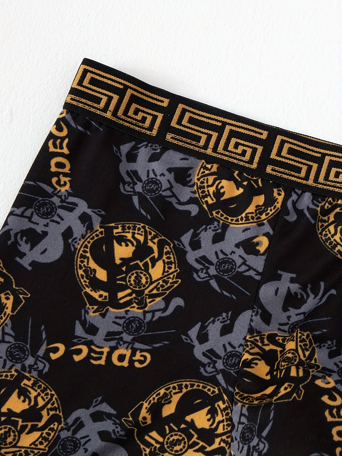 Men's Boxer Briefs Pack of 10 Breathable Polyester Stretch with Print