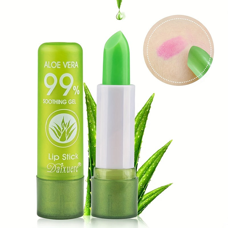 Women's Aloe Vera Lipstick Moisturizing Lip Balm Color Changing Gloss